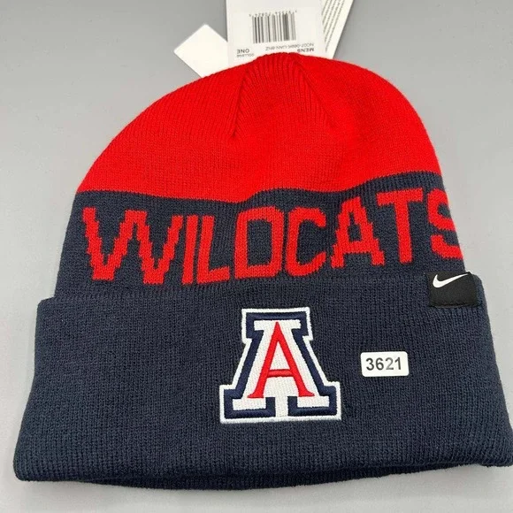 Arizona Wildcats x Nike Hat Men Navy Red Cuffed Beanie Cap New - Picture 4 of 4